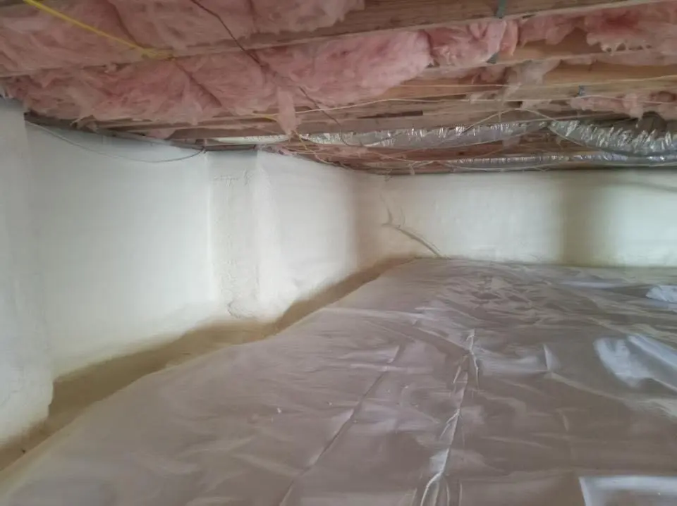 Crawl space encapsulation with closed-cell spray foam for Spray Foam Roofing in Huntertown